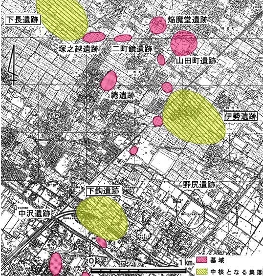伊勢遺跡の周辺遺跡